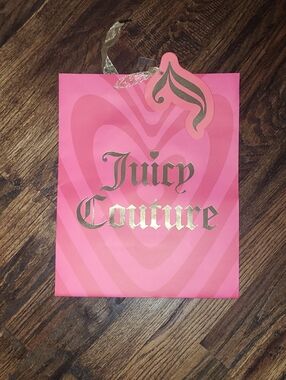 Juicy Couture Pink Gift Bag with Gold Foil Logo